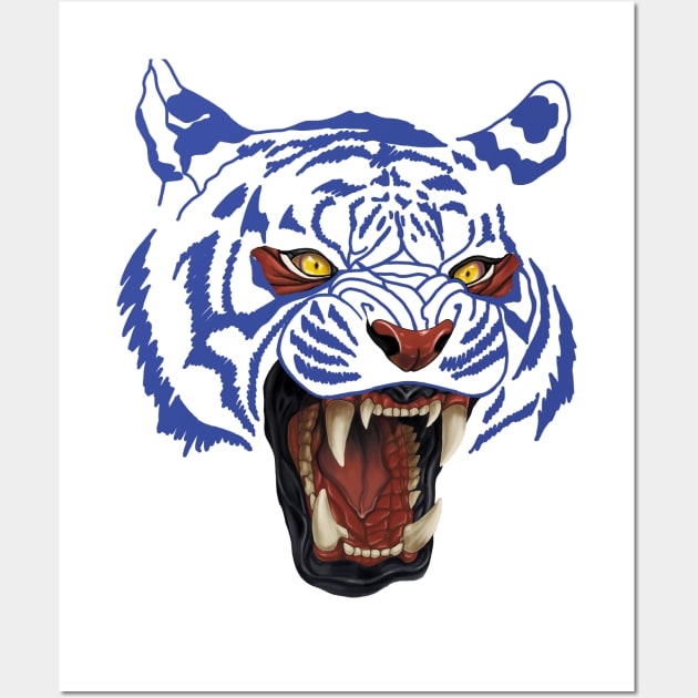 Blue exotic tiger Wall Art by Dugleidy Santos